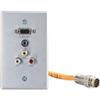 CABLES TO GO RAPIDRUN SINGLE GANG INTEGRATED HD15+3.5MM+RCA A/V WALL PLATE