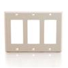 CABLES TO GO DECORA WHITE TRIPLE GANG WALLPLATE