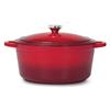 Heritage® Cast Iron 7 Quart Casserole with Lid- Red