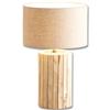 Distressed Wood Round Accent Lamp