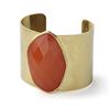 Attitude®/MD Metal Cuff Bracelet with Large Faceted Stone