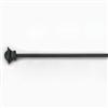 Black Dome Steel Pole and Finial Set