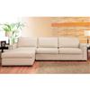 Trieste Cream Leather Sofa with Left Hand Facing Chaise