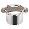 Sitram Speedo 10L (10.6 qt) Stainless Steel Pressure Cooker with Taupe Handles