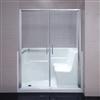 Seguria Walk-in Shower 8 mm Tempered Glass Door Tub Replacement