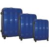 McBrine 3-Piece 4-Wheeled Spinner Expandable Luggage Set (A712-3-BE) - Blue