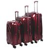 Mancini 3-Piece 4-Wheeled Suitcase Set (LPC130) - Burgundy