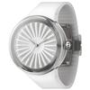 odm Arco Round Analog Watch (DD13006) - White Silicone Band/White Dial