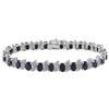Amour Oval Cut Black Sapphire and Diamond Bracelet (7500001561) - Black
