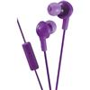 JVC Gumy Plus Ear Bud Headphones with Remote & Mic (HA-FR6) - Violet
