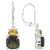 Amour Citrine and Smokey Quartz Earrings (750086403) - Yellow/ Brown