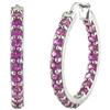 Amour Pink Sapphire Hoop Earrings (750086419)