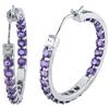 Amour Purple Amethyst Hoop Earrings (750086416)
