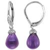 Amour Amethyst Dangle Earrings (750086499) - Purple