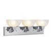 Illumine Providence 3 Light Brushed Nickel Incandescent Bath Vanity with Iced Cased Glass