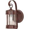 Glomar 1-Light 11 Inch Wall Lantern Piper Lantern with Clear Seed Glass finished in Old Bronze