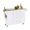 Create a Cart Large White Create A Cart With Stainless Top