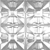 Shanko 2 Feet x 2 Feet Chrome Plated Steel Finish Lay-In Ceiling Tile Design Repeat Every 12 Inches