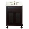 Water Creation London 24 Inches Vanity in Dark Espresso with Marble Vanity Top in Carrara White