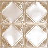 Shanko 2 Feet x 2 Feet Brass Plated Steel Finish Lay-In Ceiling Tile Design Repeat Every 12 Inches