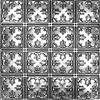 Shanko 2 Feet x 4 Feet Steel Silver Nail-Up Ceiling Tile Design Repeat Every 6 Inches
