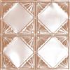 Shanko 2 Feet x 2 Feet Copper Plated Steel Finish Lay-In Ceiling Tile Design Repeat Every 12 Inches