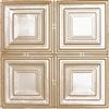 Shanko 2 Feet x 4 Feet Brass Plated Steel Nail-Up Ceiling Tile Design Repeat Every 12 Inches