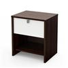 South Shore Cookie Nightstand Mocha & White