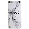 Exian iPod touch 5th Gen Musical Notes Hard Shell Case (5T002) - White
