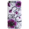 Exian iPod touch 5th Gen Floral Hard Shell Case (5T007) - White/ Purple