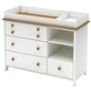South Shore Little Smileys Collection Changing Table (3715337) - Pure White/ Harvest Maple