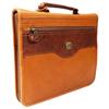 Land 14" Zippered Leather Tablet Letter Pad Case (SF8947) - Tan