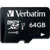 VERBATIM - AMERICAS LLC 64GB MICRO SDXC CLASS10 UHS-1 W/ADAPTER