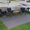 Outdoor Works® Deluxe Brown Stripe RV, Patio & Camp Mat