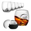 Final Touch® Set of 6 On The Rocks Glasses with Ice Molds