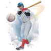 Village 18½'' x 27'' Baseball Player Break Out