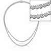 Double Row Diamond Necklace (9.70 ctw) 18kt White Gold