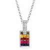 Multi-colour Sapphire and Diamond Necklace