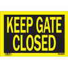 Klassen Bronze 8" X 12" Sign - Keep Gate Closed