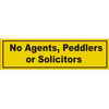 Klassen Bronze 2" X 8" Sign - No Agents/Peddlars/Solic