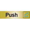 Klassen Bronze 2" X 8" Sign - Push - Horizontal