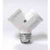 Leviton Twinlite Lamp holder Adapter, White