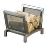 Muskoka Contemporary Series, Log Rack, Nickel Finish