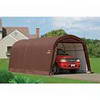 Shelter Logic Round Style Brown Fabric Garage, 12 x 20-ft