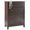 Dark Walnut 4 Drawer Dresser