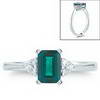 Lab-created Emerald and Diamond Ring