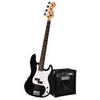 Fender Squier Affinity P Bass Guitar and Fender 15 Watt Rumble Bass Amp Set - Black