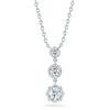 Round Diamond Drop Necklace (1.04 ctw) 14kt White Gold