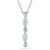 Round Diamond Drop Necklace (.49 ctw) 14kt White Gold