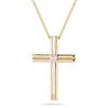 Yellow Gold & Diamond Cross (0.05 ctw) 14kt Yellow Gold